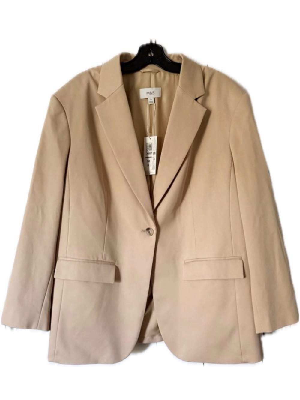 NWT Marks & Spencer beige blazer, size 14